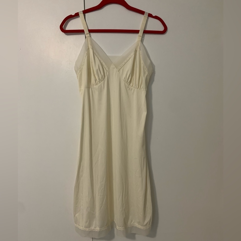 Vintage Lorraine Lace Trim Slip Dress